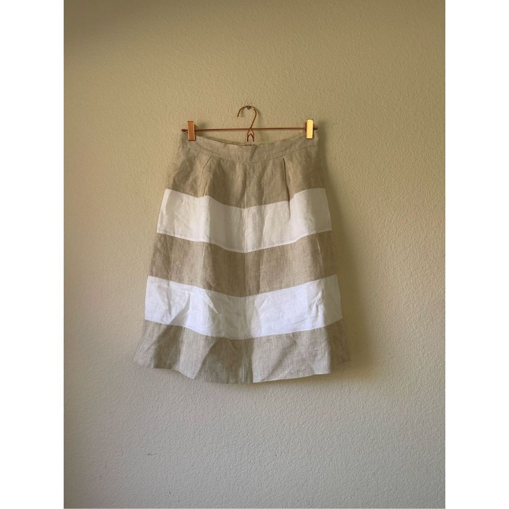 Mario Romano linen striped skirt size small